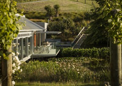 Glass House by the Pond