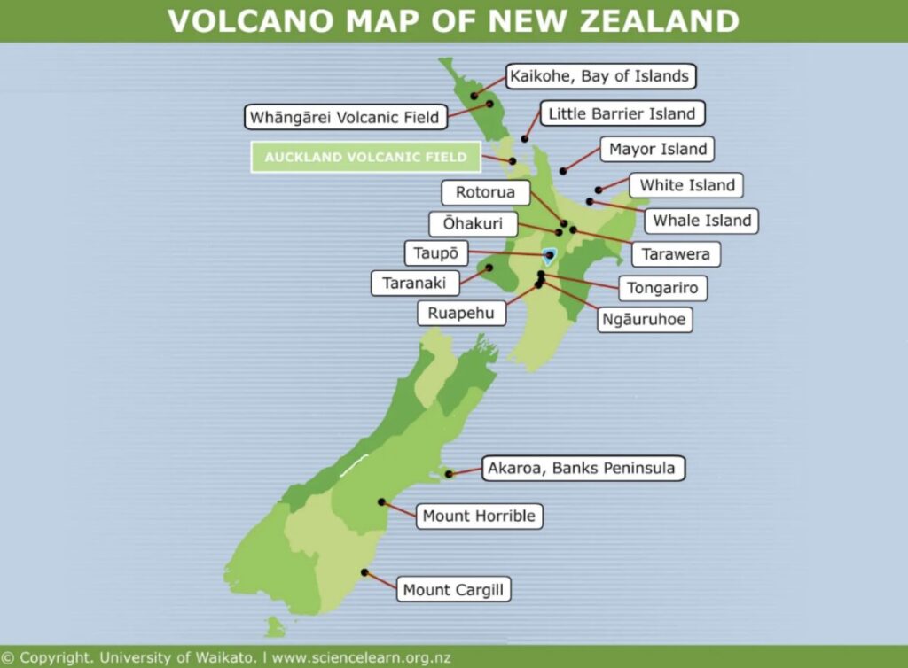 New Zeland Volcanic Zones